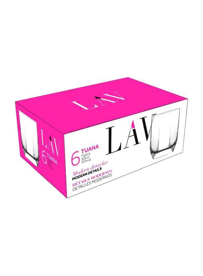 LAV 6-Piece Tuana Glass Set Clear - Image 3