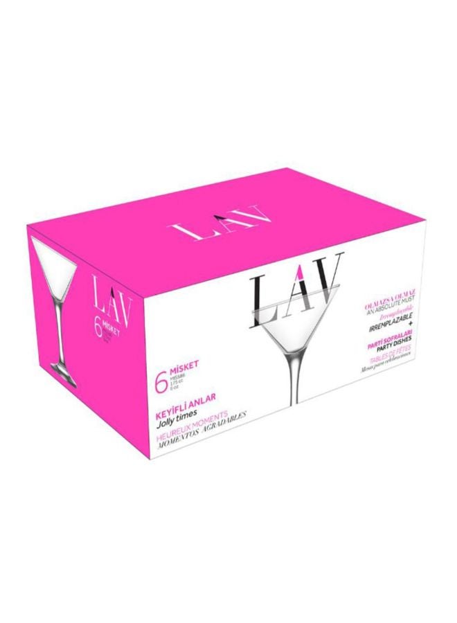 LAV 6-Piece Misket Glass Set Clear 148mm  - Image 3