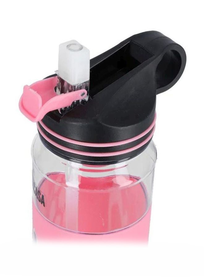 DELCASA Printed Plastic Water Bottle Pink/Black/Clear  - Image 3