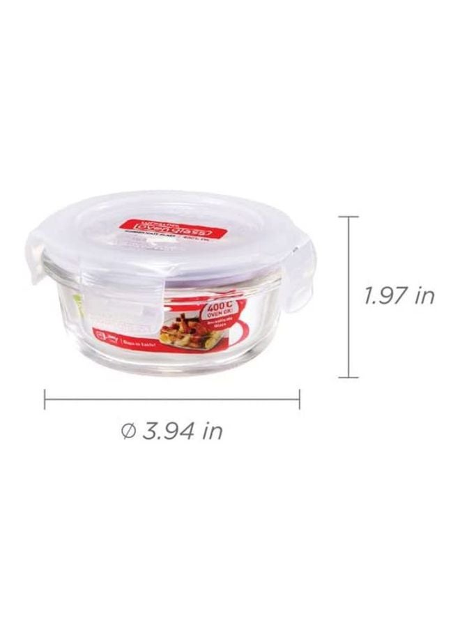 لوك اند لوك حاوية للطعام من زجاج بورسيل مقاوم للحرارة شفاف/ أبيض 130ملليلتر - Image 3