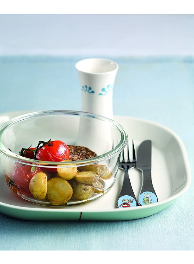 لوك اند لوك حاوية للطعام من زجاج بورسيل مقاوم للحرارة شفاف/ أبيض 130ملليلتر - Image 4