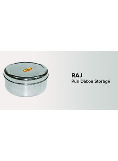 RAJ Puri Dabba Food Container Silver 9x4.5cm  - Image 2