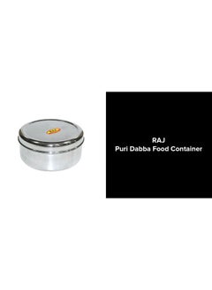 RAJ Puri Dabba Food Container Silver 9x4.5cm  - Image 3