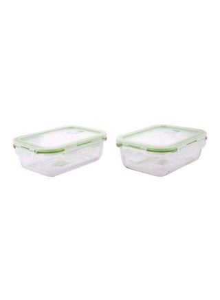 2Pcs Airtight Container Heat Resistant Borosilicate Glass 2X600Ml 169X124X54Mm Multicolor Assorted - v1615641281/N13708695A_1