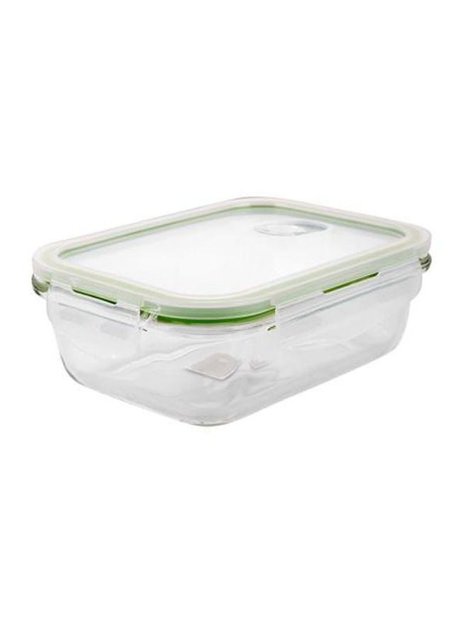 2Pcs Airtight Container Heat Resistant Borosilicate Glass 2X600Ml 169X124X54Mm Multicolor Assorted
