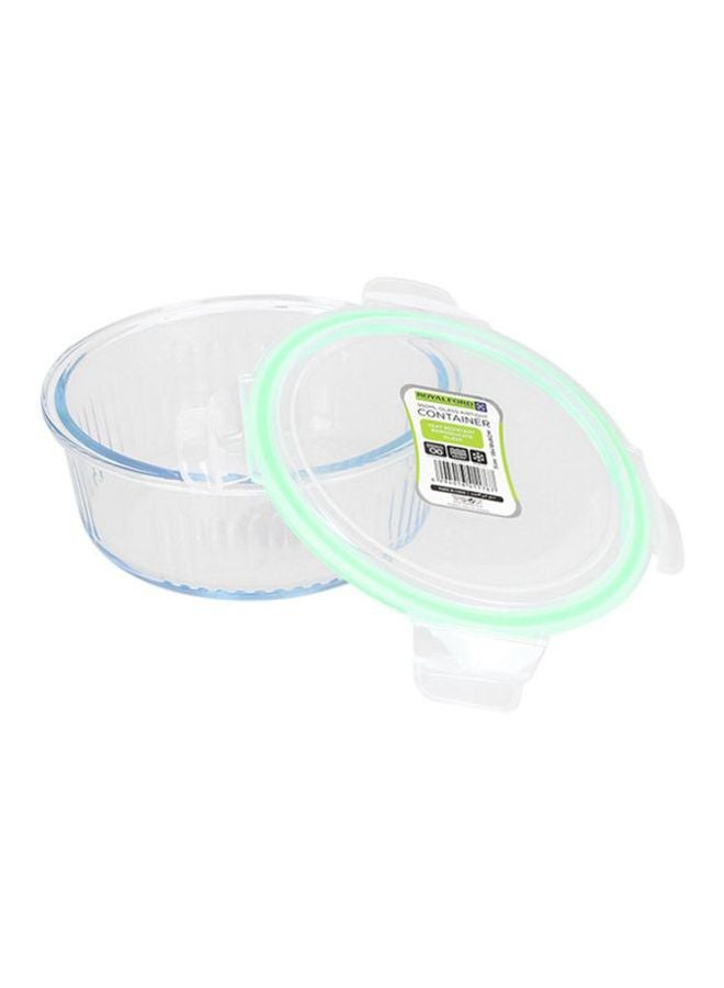 High Borosilicate Glass Food Container Clear/Green 0.95Liters - v1615641281/N35033918A_3