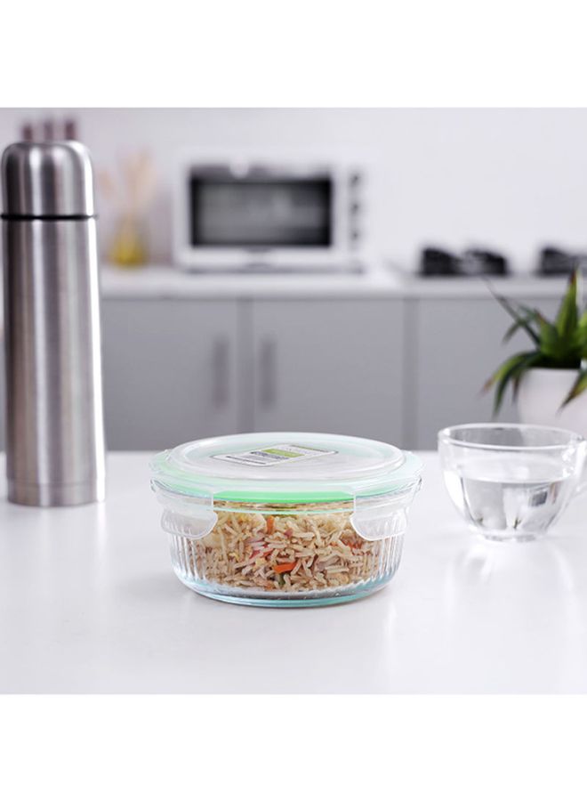 High Borosilicate Glass Food Container Clear/Green 0.95Liters - v1615641281/N35033918A_6