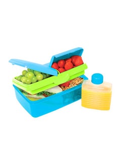 sistema Slimline Quaddie Lunch Box Blue/Green 23x16.2x9.6cm  - Image 4