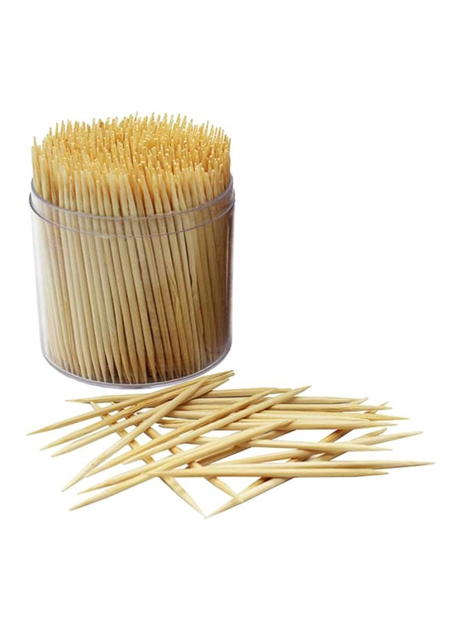 Hotpack 12 Pack Health Tooth Pick Beige - Image 1