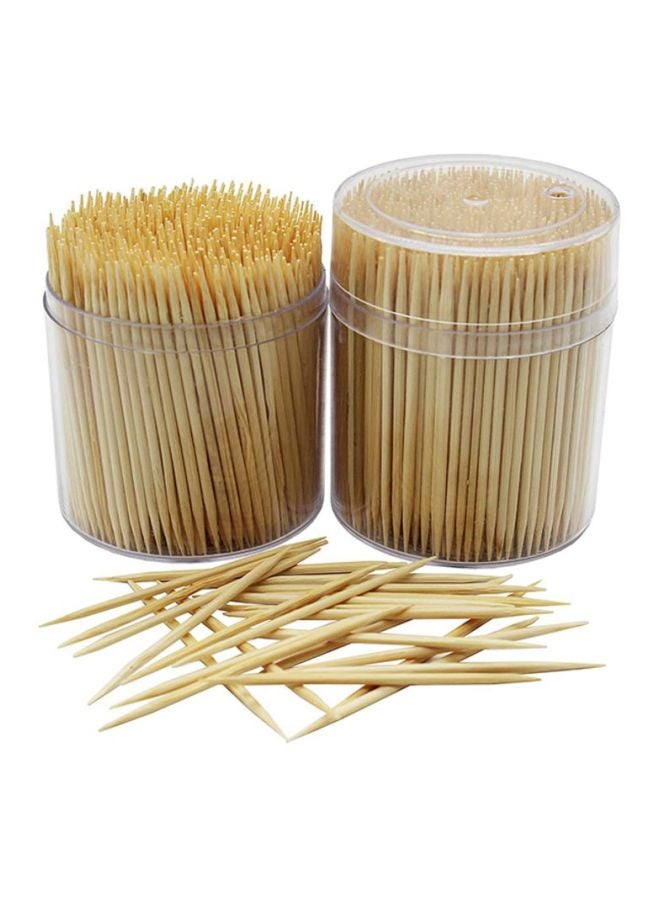 Hotpack 12 Pack Health Tooth Pick Beige - Image 2