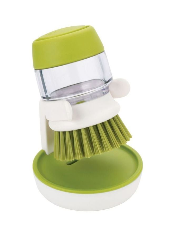 Joseph Joseph Palm Scrub Soap Dispensing Brush Green/White 8.8x9.5x13.5cm  - Image 1