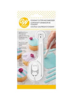 Wilton Plastic Fondant Cutter Embosser White 0.45x3.75x7.55inch  - Image 4