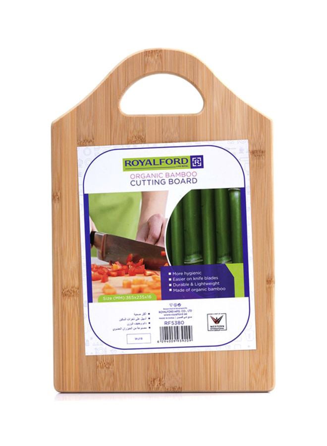 Royalford Organic Bamboo Cutting Board Beige 35x25x1.6cm - Image 2