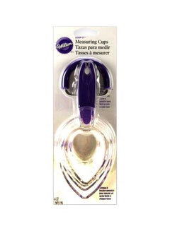 4-Piece Scoop-It Plastic Measuring Cups Set Clear/Purple