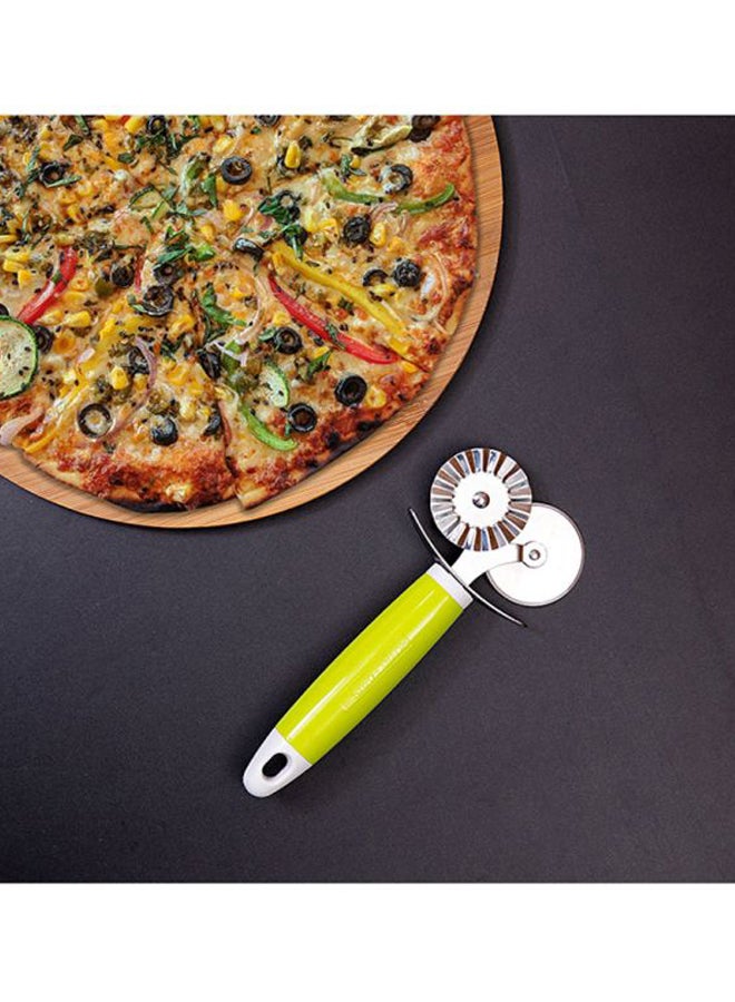 Royalford Double Pizza Cutter Silver With Green Handle  - Image 3
