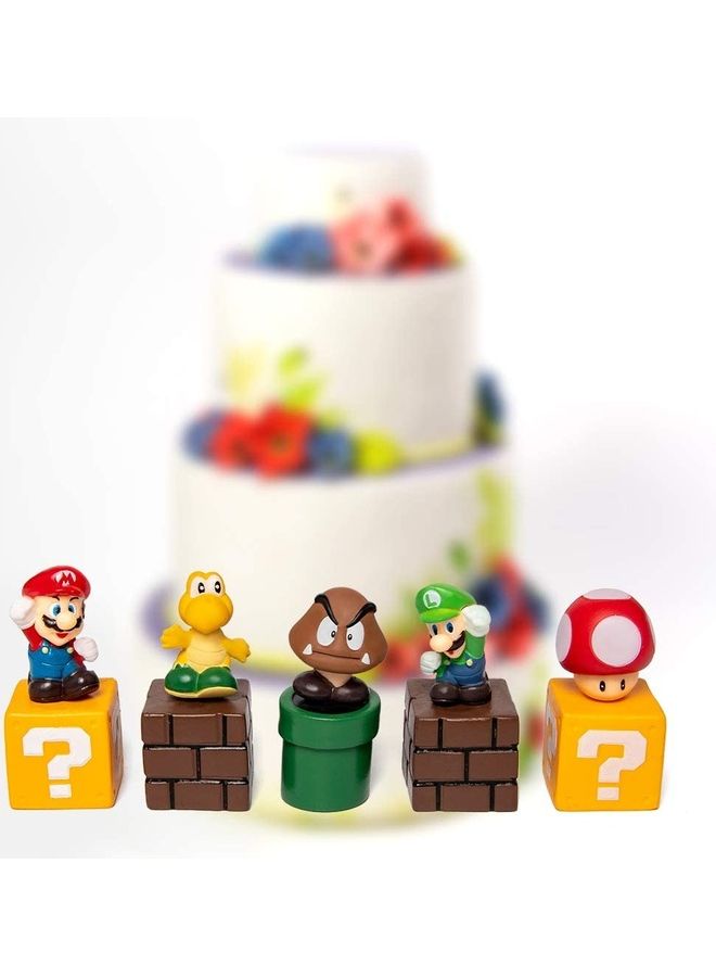 آيسانك طقم تزيين الكيك بتصميم ماريو مكون من 5 قطع - Image 4