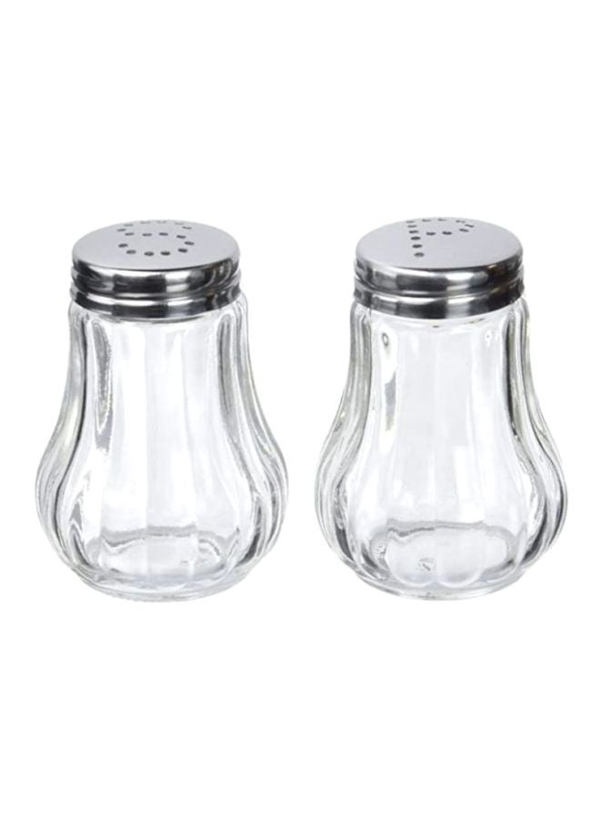 تسكوما طقم حافظة ملح وفلفل كلاسيكية شفاف/فضي 10.5x5.2x7.6سم - Image 1