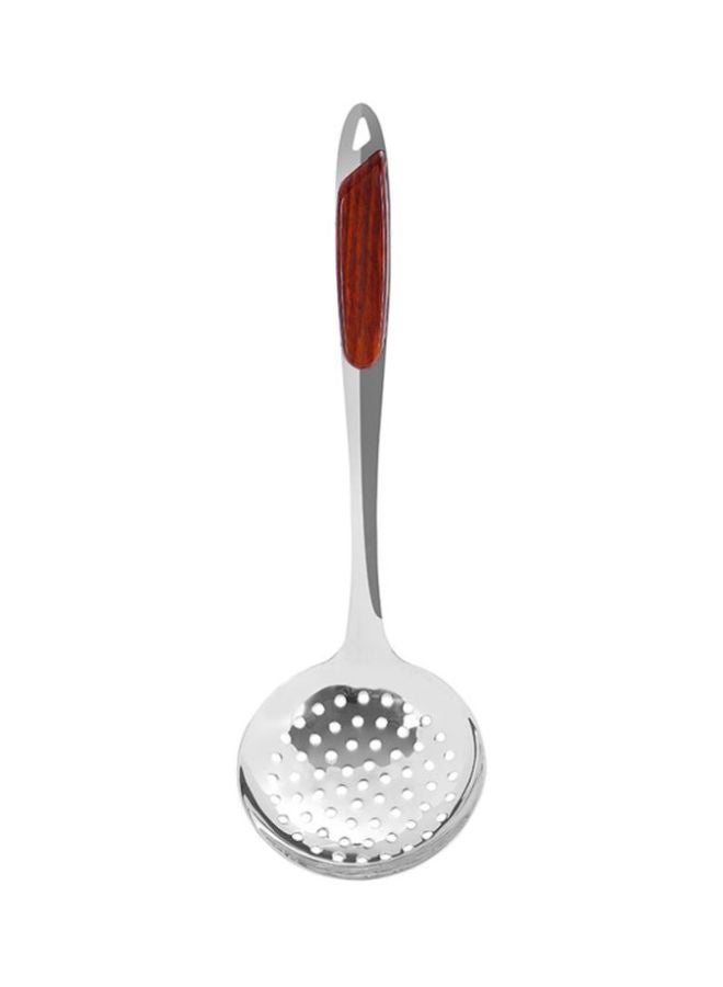 Royalford Steel Skimmer Silver With Brown Handle  - Image 1