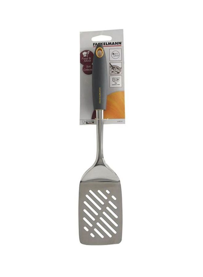 FACKELMANN Slotted Turner With Soft Grip Silver/Grey 13.4inch  - Image 1