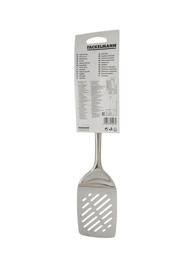 FACKELMANN Slotted Turner With Soft Grip Silver/Grey 13.4inch  - Image 2