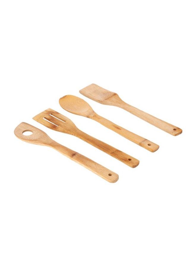 DELCASA 4-Piece Wooden Spatula Set Beige 4x14cm - Image 2
