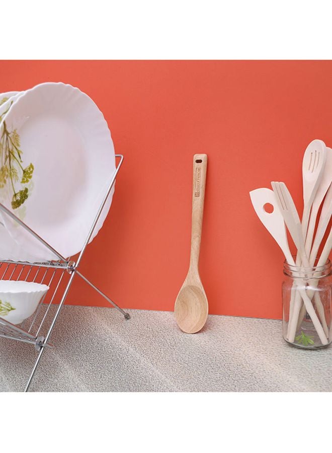 Royalford Rubber Wood Serving Spoon Brown 30x6cm  - Image 4