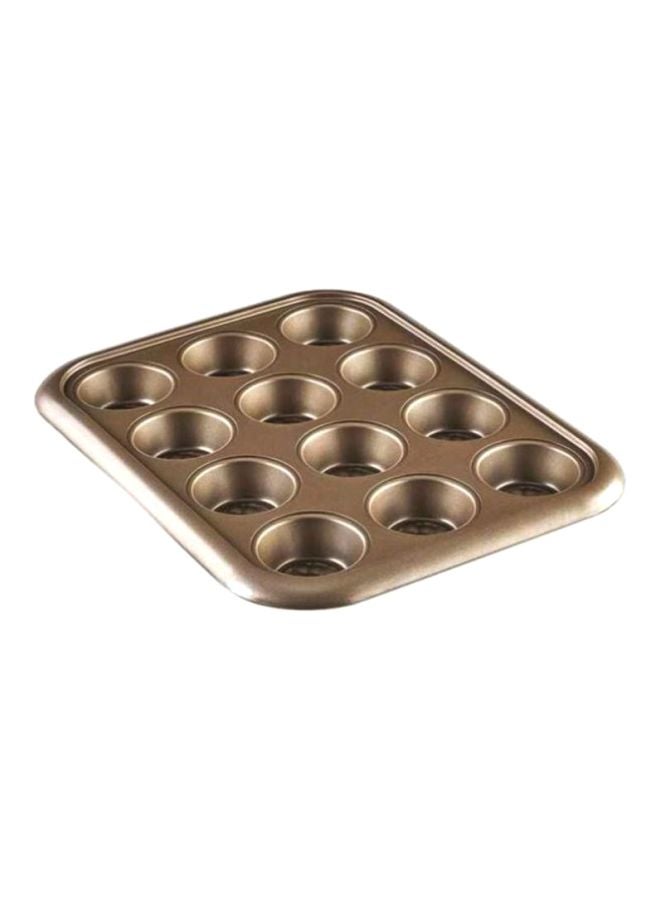 Penguen 12-Cup Muffin Pan Gold 38x29.5x3.5centimeter - Image 1