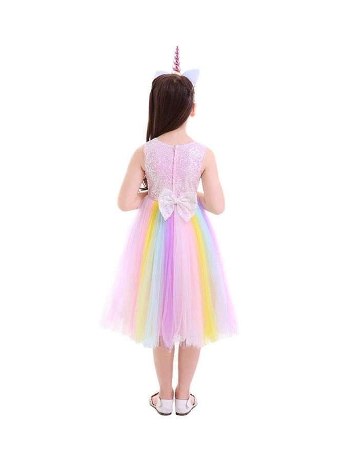 XiuWoo Princess Party Dress With Headband 140cm - Image 2
