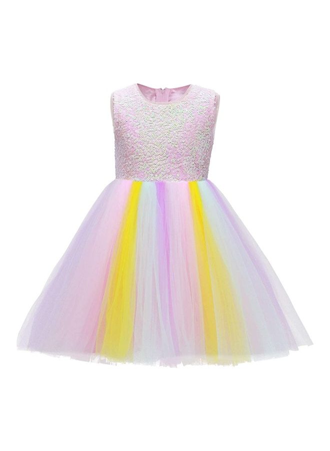 XiuWoo Princess Party Dress With Headband 140cm - Image 4