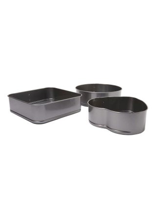 3 قطع من مقلايات الخبز أسود Baking Pan 1x(22x22x7), 1x(25x7), 1x(26x26x7)سم - v1615642235/N20395419A_1
