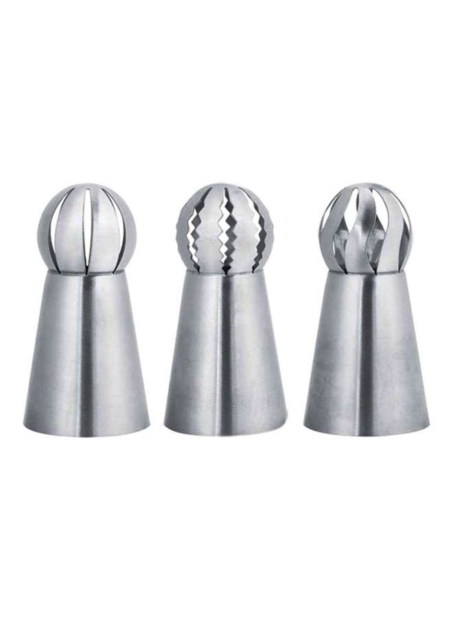 Beauenty 3-Piece Stainless Steel Sphere Nozzles Set Silver