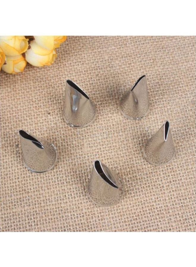 بيوينتي مجموعة فوهات تزيين بنمط الزهور مصنوعة من الستانلس ستيل مكونة من 5 قطع فضي Nozzle 1 (1.8x3.8x2.2), Nozzle 2 (1.5x3.7x1.9), Nozzle 3 (1.7x3.6x2), Nozzle 4 (1.2x3.8x1.9), Nozzle 5 (2x3.9x2.2)سم - Image 4