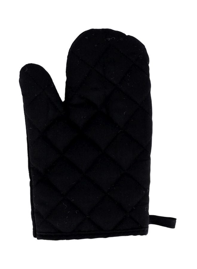 Royalford Cotton Padded Oven Mitt 2 Padded Oven Gloves Black 14.7x23.8cm  - Image 3
