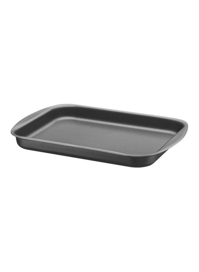 TRAMONTINA Brasil 40cm 3.8L Graphite Aluminum Flat Roasting Pan with Interior and Exterior Starflon Max PFOA Free Nonstick Coating Red 40cm - Image 1