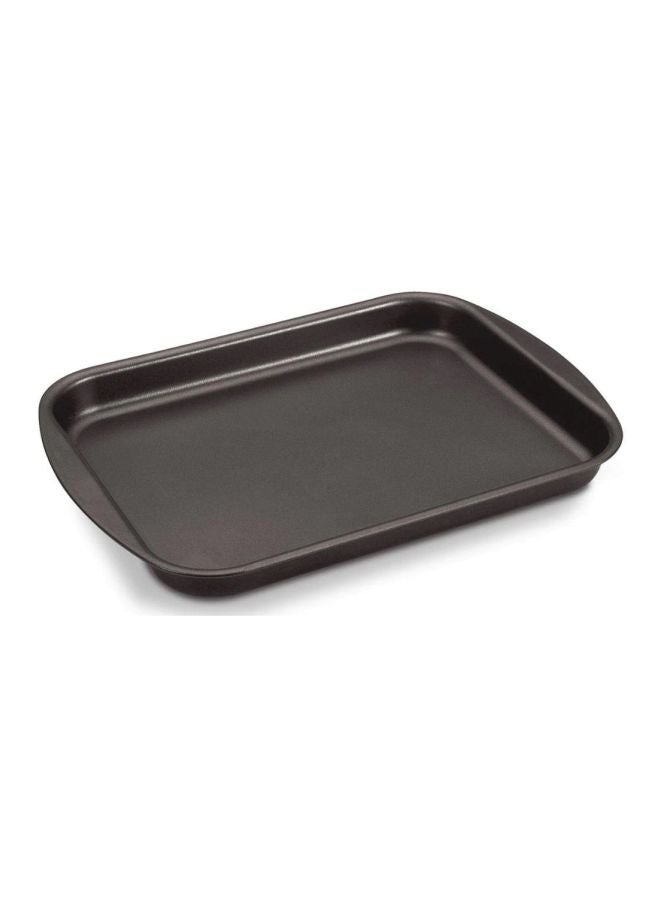 TRAMONTINA Brasil 40cm 3.8L Graphite Aluminum Flat Roasting Pan with Interior and Exterior Starflon Max PFOA Free Nonstick Coating Red 40cm - Image 2