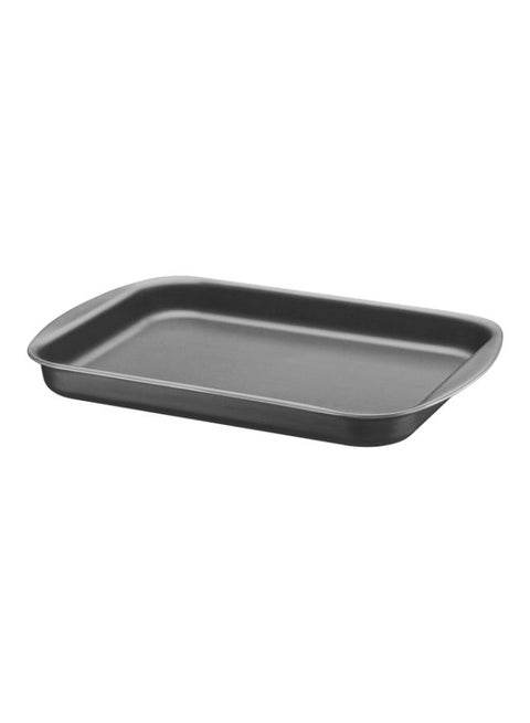 Tramontina Brasil 28cm 2L Graphite Aluminum Flat Roasting Pan with Interior and Exterior Starflon Max PFOA Free Nonstick Coating Brown 28cm