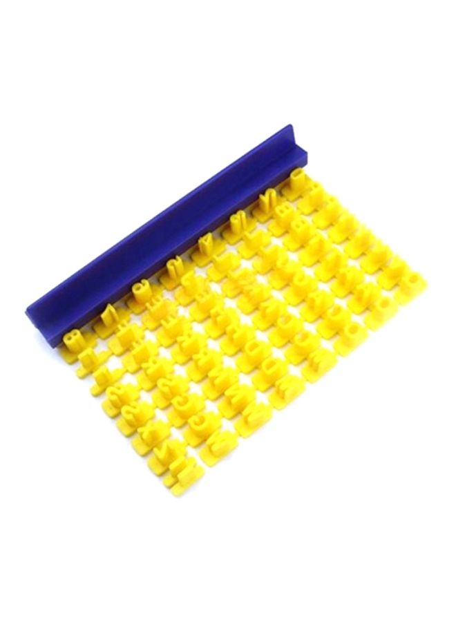 Sharpdo Alphabet Number Letter Cookie Biscuit Kitchen Accessories Mold Yellow/Purple 9X7.5X0.5 cm  - Image 2