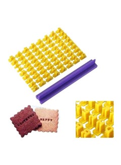 Sharpdo Alphabet Number Letter Cookie Biscuit Kitchen Accessories Mold Yellow/Purple 9X7.5X0.5 cm  - Image 4