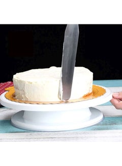 Cool Baby Plastic Cake Rotary Table White/Blue 28x7cm  - Image 2