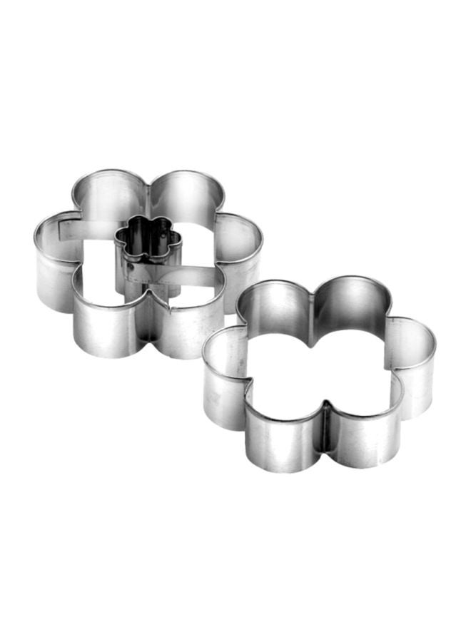 tescoma 2-Piece Flower Shape Shortcake Cutters Silver 1.8x7.5x16cm 