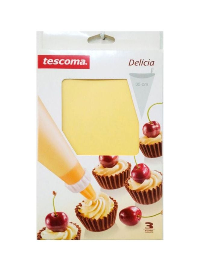 tescoma Pack Of 21 Elastic Delicia Decorating Bag Yellow 35cm  - Image 1