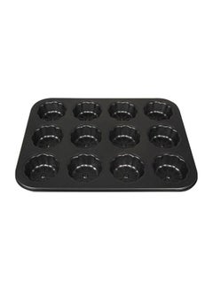 Sharpdo Non Stick 12-Hole Cake Mould Black 35x26.5x2.8cm  - Image 2