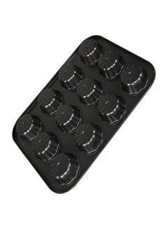 Sharpdo Non Stick 12-Hole Cake Mould Black 35x26.5x2.8cm  - Image 3