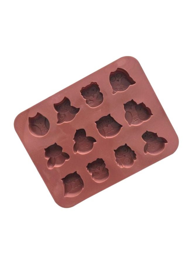 Sharpdo 12 Hole Owl Shape Mold Coffee 19.5x15x1.5cm - Image 1