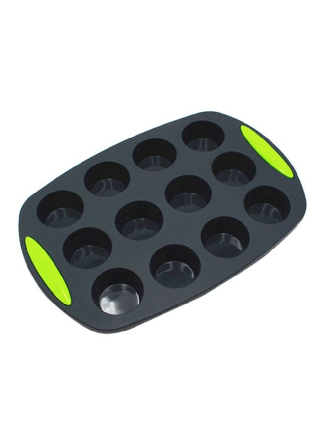 Sharpdo 3-Piece Baking Mould Set Black/Green Round Mould (28.5x24x5), Toast Mould (28x12.2x6.5), Muffin Cup Mould (30x20.8x2.8)cm - Image 3
