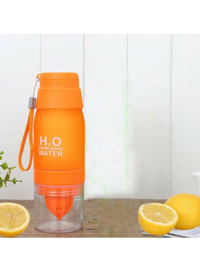 فوبيري زجاجة بطبعة عبارة "H2O Drink Water" برتقالي - Image 2