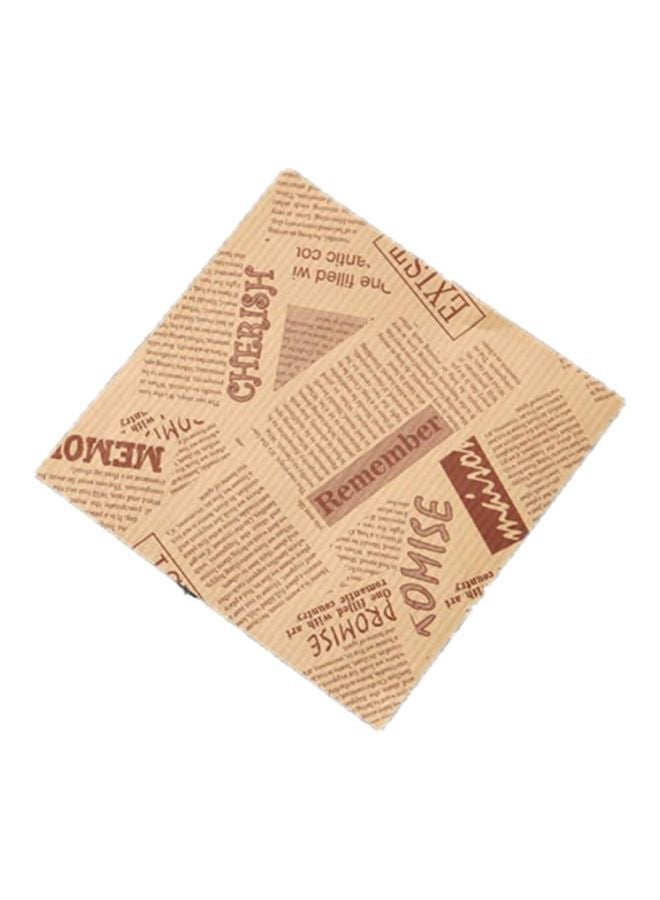 Beauenty - 100-Piece Retro Style Simple Letters Pattern Triangle Bag Brown 100x(12.5x12)cm - Image 1