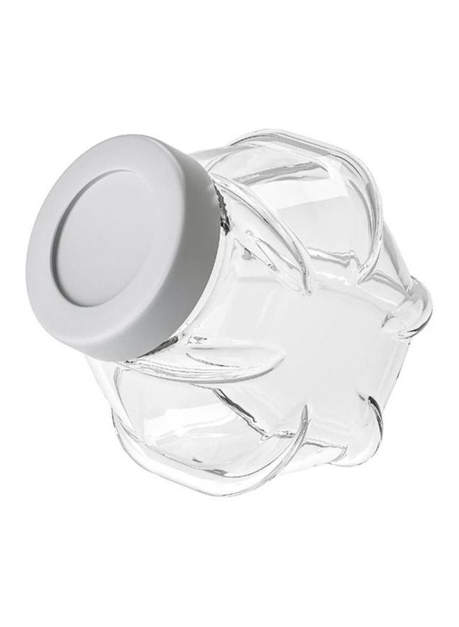 ألبرتو برطمان على شكل نجمة مزود بغطاء معدني شفاف/رمادي 1.8لترات - Image 1