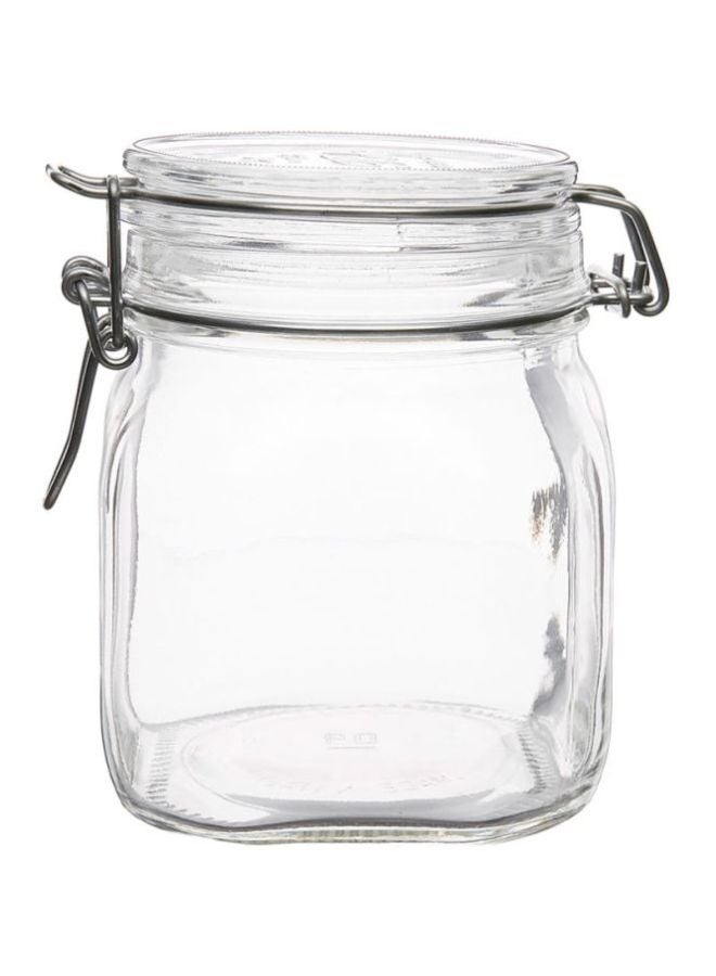 بروميولي روكو جرة فيدو بمشبك للإغلاق المحكم شفاف/فضي - Image 1