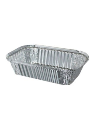Hotpack Disposable Food Storage, Take away, Aluminium Food Container Silver with Lid Rectangular, 890ml, 10 Packs Silver 10x890ml - view 2